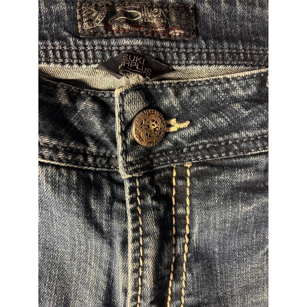 Silver Jeans Co Suki Bootcut Jeans Womens 34 Blue Mid Rise Flap Pocket Denim - Picture 4 of 10